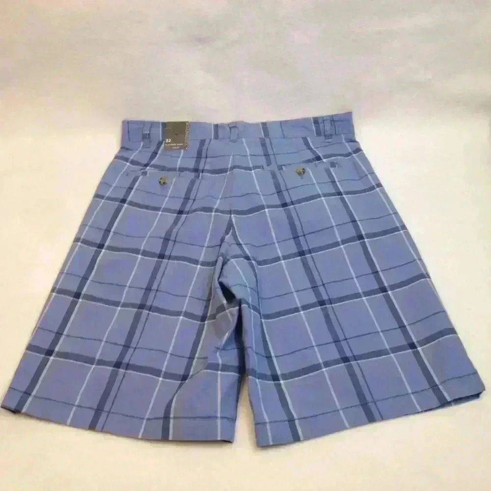 Covington Multi-Color Blue Plaid Flat Shorts  32 - Picture 4 of 7